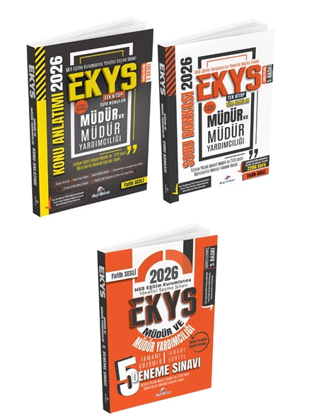 Dizgi Kitap 2026 MEB EKYS Müdür ve Yardımcılığı Konu Anlatımı + Soru Bankası + 5 Deneme 3 lü Set - Fatih Sesli Dizgi Kitap - Resim 2