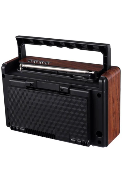 KBroad Ktf-2208 Nostalji Solar Enerjili Güneş Panelli Fm Radyo Şarj Edilebilir - 6