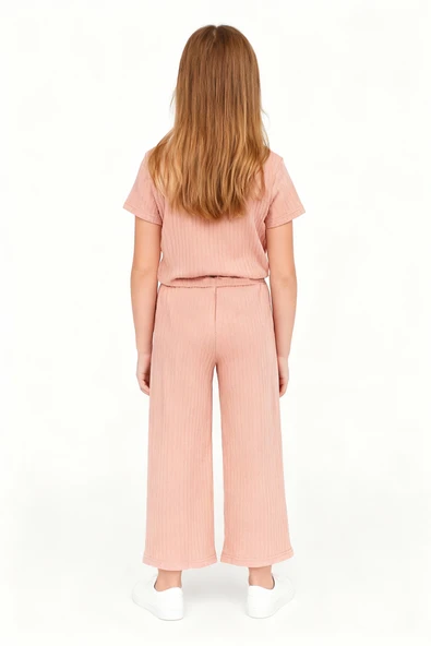 KIZ ÇOCUK PİJAMA ALTI BELİ LASTİKLİ RAHAT KALIP - Resim 12