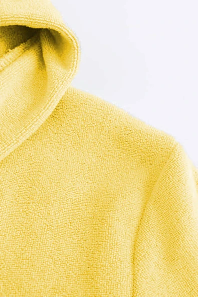 Genç Kız / Erkek Çocuk Kapşonlu Garson Boy Kadife Bornoz %100 Pamuklu - 12