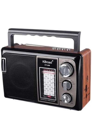 KBroad Ktf-2208 Nostalji Solar Enerjili Güneş Panelli Fm Radyo Şarj Edilebilir - 2