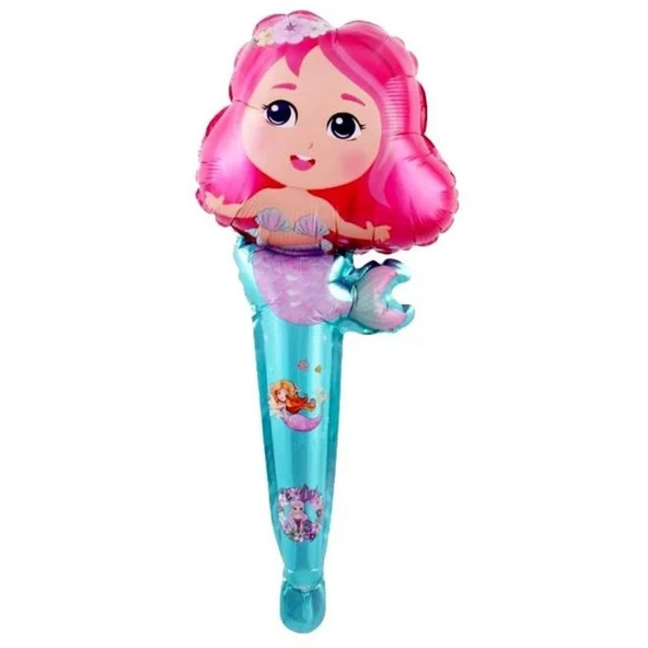 Deniz Kızı Saplı Folyo Balon 1 Adet ürün görseli