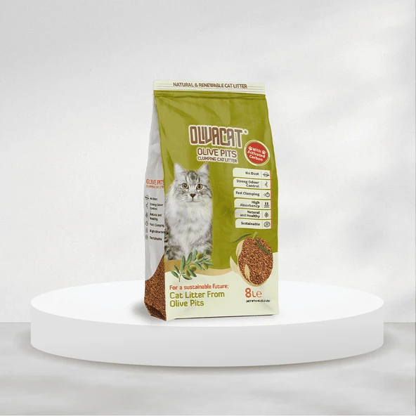 OlivaCat Aktif Karbonlu Kedi Kumu 8 lt ürün görseli
