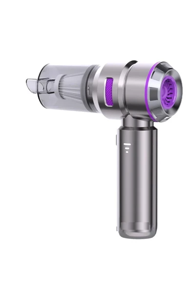 17000 Pa 100 Watt Yüksek Üfleme Ve Çekme Güçü ile Kablosuz Şarjlı Araç Süpürge 6000 Amper Batarya Çanta Hediyeli