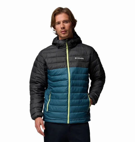 Columbia Powder Lite™ II Hooded Jacket Mavi Erkek Outdoor Mont WO6272 ürün görseli 1