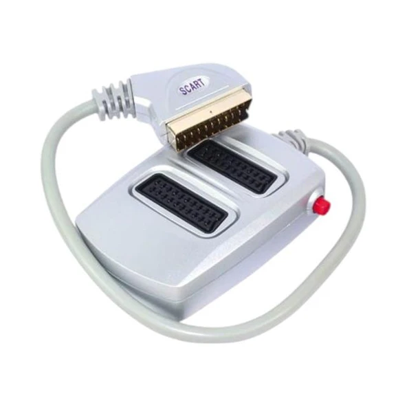Scart Dağıtıcı 2 li Silver Butonlu ürün görseli 1