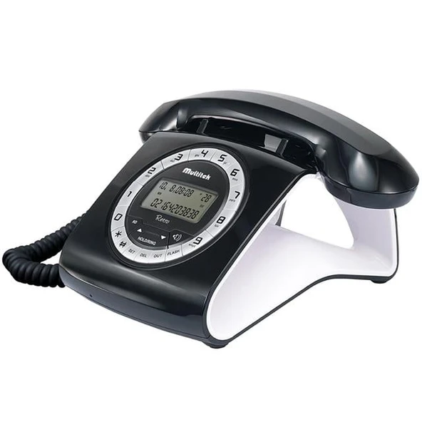 Multitek Retro CID 12 Haneli Lcd Ekran Siyah-Kırmızı Masaüstü Telefon ürün görseli