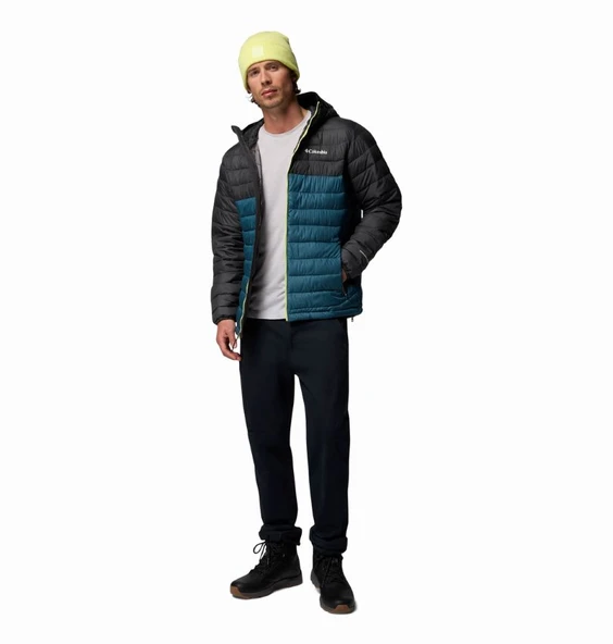 Columbia Powder Lite™ II Hooded Jacket Mavi Erkek Outdoor Mont WO6272 - Resim 3