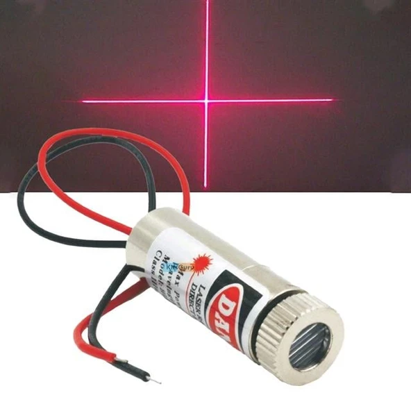 Weko WK-27171 Kırmızı Artı Düz Çizgi Lazer Modül 1.5-12VDC (5mW 650nm) ürün görseli