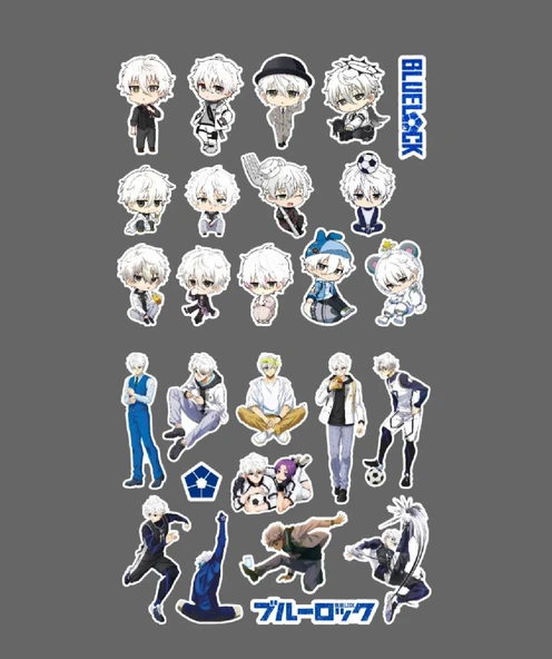 2li-Nagi Seishiro-BlueLock-parlak kağıt -sticker set-telefon süsleme Blue Lock etiket - 3