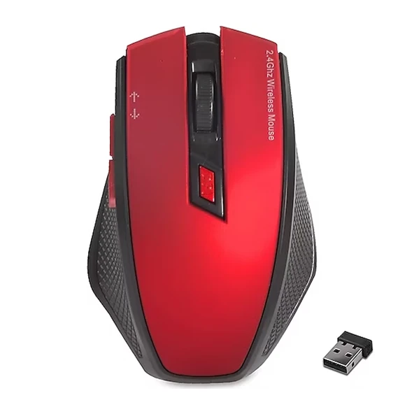 EVEREST SMW-777 USB 2.4GHZ OPTİK KABLOSUZ MOUSE (KIRMIZI*SİYAH) ürün görseli