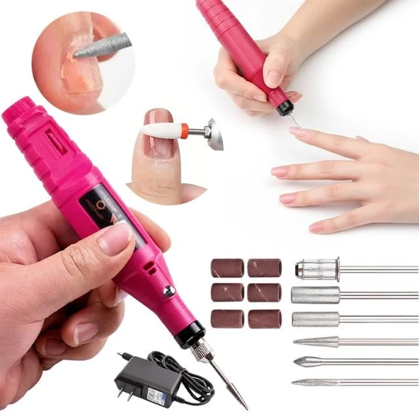 Sunup SN-27091 Hız Ayarlı Tırnak Freze Törpü Manikür Pedikür Seti 6 Başlıklı Elektrikli AC220V - 5