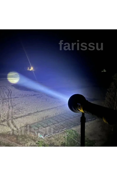 KALİTE Gold Silver Gs-14800 | 100w Ultra Güçlü Alüminyum El Feneri – 6000 Lümen - Resim 8