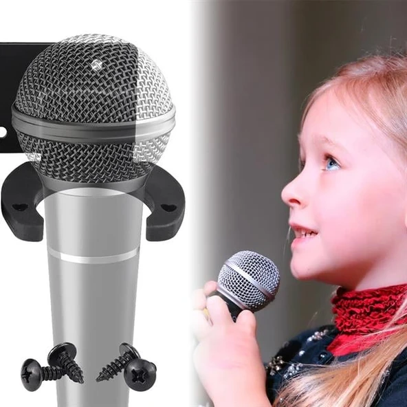 PowerMaster PM-26938 Duvara Monte Çift Mikrofon Tutucu Askı Metal Gövde - Resim 2