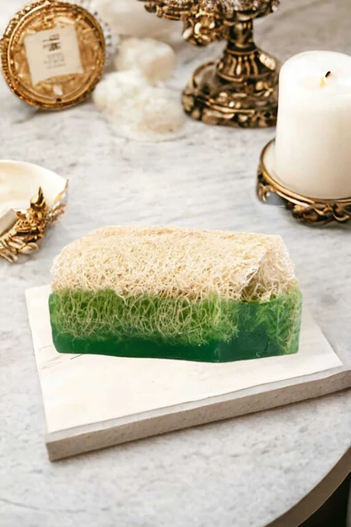 2'li Doğal Set Kabak Lifli Aloe Vera Sabun Peeling Bakım Sıkılaştırma Akne Temizleme Lifli Yüz Pedi - 6