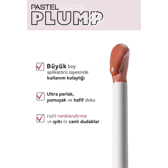Plump Up 205 Just Natural Extra Hydrating Plumping Gloss - Dolgunlaştıran Dudak Parlatıcısı - 2