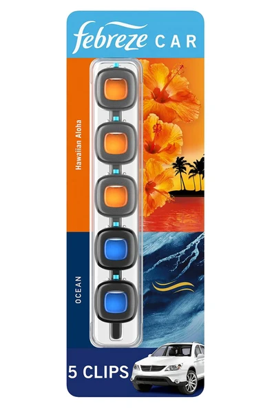 Febreze Araba Kokusu Hawaiian Aloha - Ocean 5li Paket ürün görseli