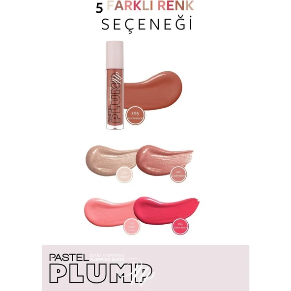 Plump Up 205 Just Natural Extra Hydrating Plumping Gloss - Dolgunlaştıran Dudak Parlatıcısı - 5