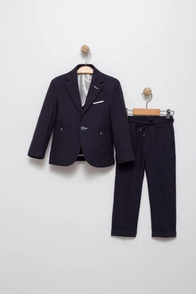 Erkek Çocuk Lacivert Spor Takım Elbise Ceket Pantolon Takım ürün görseli 1