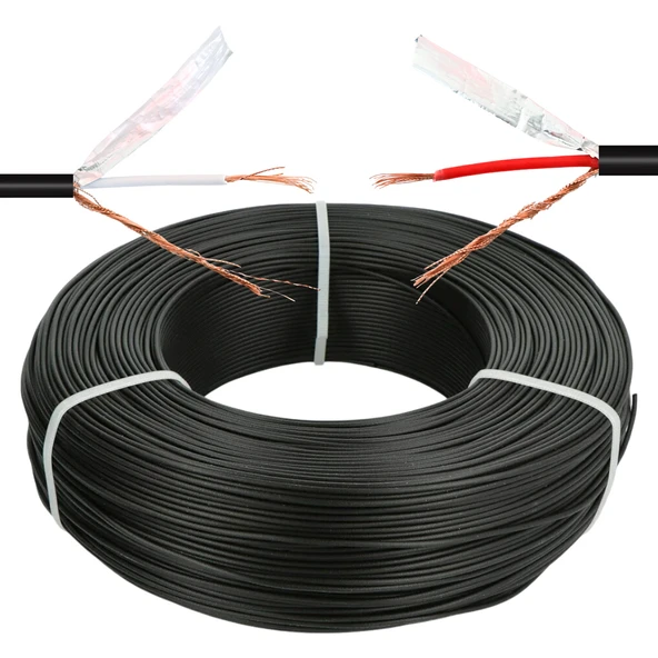 MagicVoice AV808 0.20Mm Kesit Bitişik ve Blendajlı İkili 100 Metre Kalın Walkman Mikrofon Ses Kablosu (OD:8.0Mm) ürün görseli 1