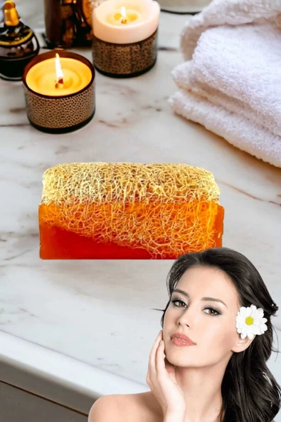 2'li Doğal Yüz Bakım Pırıltı Parlatıcı Peeling Sivilce Akne Leke Temizleme Kabak Lifli Ballı Set - 4