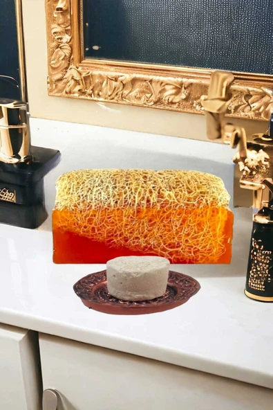 2'li Doğal Yüz Bakım Pırıltı Parlatıcı Peeling Sivilce Akne Leke Temizleme Kabak Lifli Ballı Set - 3