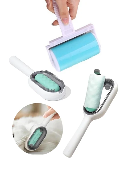 Mucit Home Su Hazneli Kedi Tüy Temizleme Fırçası Tarağı Yıkanabilir Tüy Toplayıcı Rulo Hediye - Resim 2