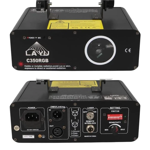 Layu C350RGB 3 Renk RGB Full Color Beam Efekt Lazeri - Resim 3