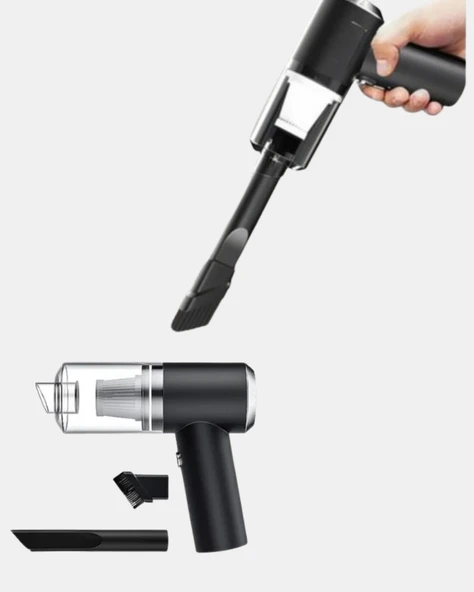 Mini Şarjlı Araç Süpürgesi – 120W Güçlü Motor, 5500PA Vakum Emiş, Yıkanabilir Filtre - 3