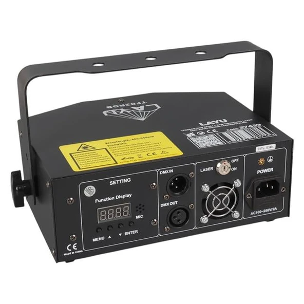 Layu TF02RGB RGB Beam + RGB Twinkling Lazer DMX-AUTO-SOUND-MASTER/SLAVER - Resim 2