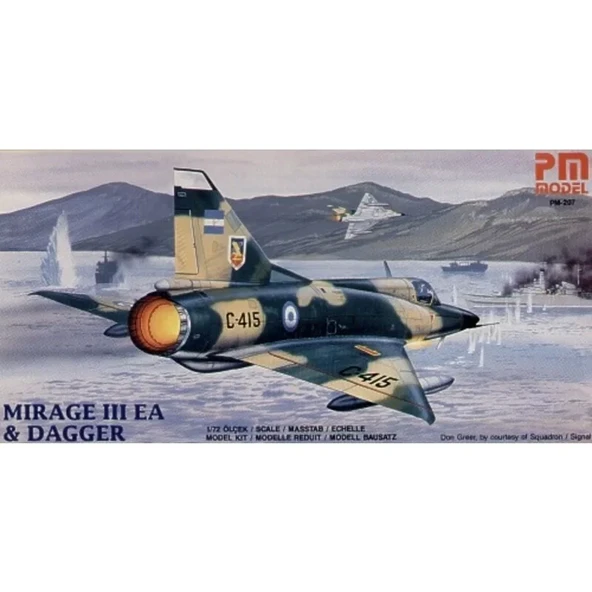 PM Model 207 1/72 Mirage III EA ve Dagger Jet Avcı Uçağı Demonte Plastik Maketi
