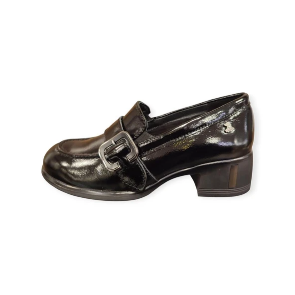 VENÜS 2555006K TOPUKLU TOKALI LOAFER DERİ KADIN AYAKKABI - Resim 2