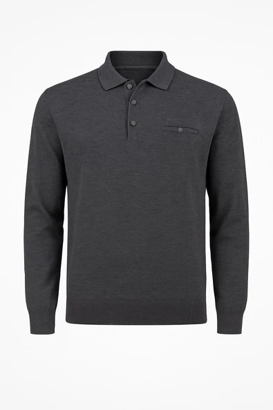 Simenti Regular Fit Polo Yaka Selanik Kazak - 7414 - 3