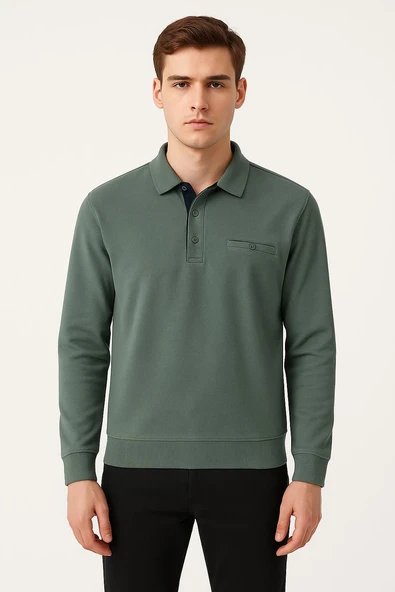 Simenti Regular Fit Polo Yaka Selanik Kazak - 7414 - 2