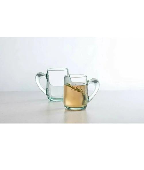 Paşabahçe Aware Collection 2’li Kalp Kulplu Bardak 335 ml  Şık Cam Bardak Seti ürün görseli