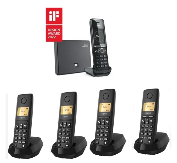 Gigaset C550 IP PURE-100 5 Dahili Dect Telsiz Kablosuz Telefon Santrali ürün görseli