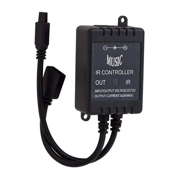 Powermaster IR Kontrol Kumandalı Renk Değiştiren Müziğe Sese Duyarlı Rgb Led Kontrol Cihazı ürün görseli 1