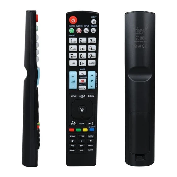 Hey RM-L999 Küçük Kalıp LG Netcast Tuşlu Yazısız Lcd Led TV Kumanda (Rc0999) ürün görseli 1
