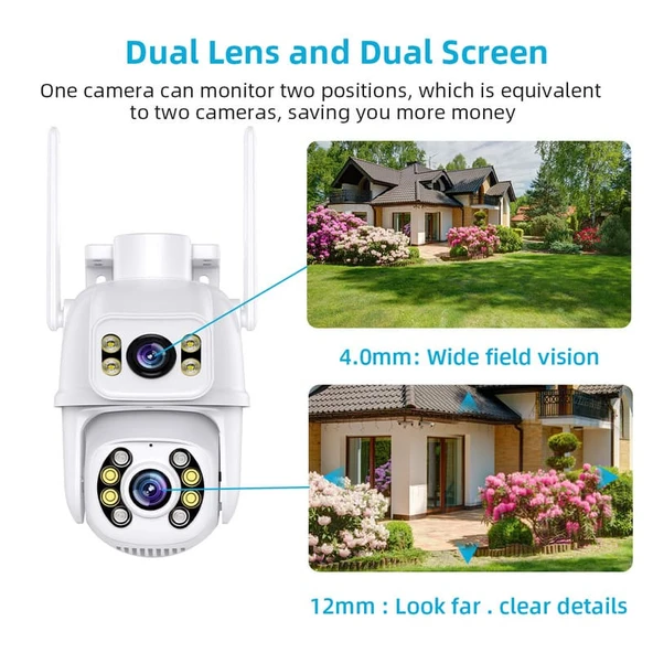 uKRon RX-29AI 6 MP Çift Lens Wifi Smart 360 Full Hd Sesli Ip Kamera Icsee Uygulama - 3