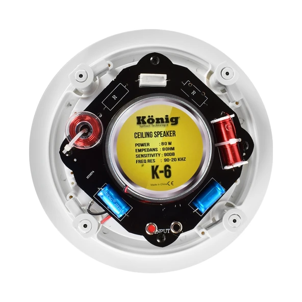 KÖNİG K-6 20 CM TWEETERLİ CROSOVERLI TRAFOSUZ ALÇIPAN HOPARLÖR ürün görseli