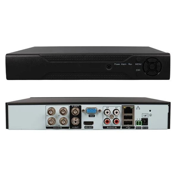PowerMaster PM-12180 4 Kanal 5MP Destekli 1080N H265 Xmeye Video Çıkışlı DVR/XVR Kayıt Cihazı - Resim 3