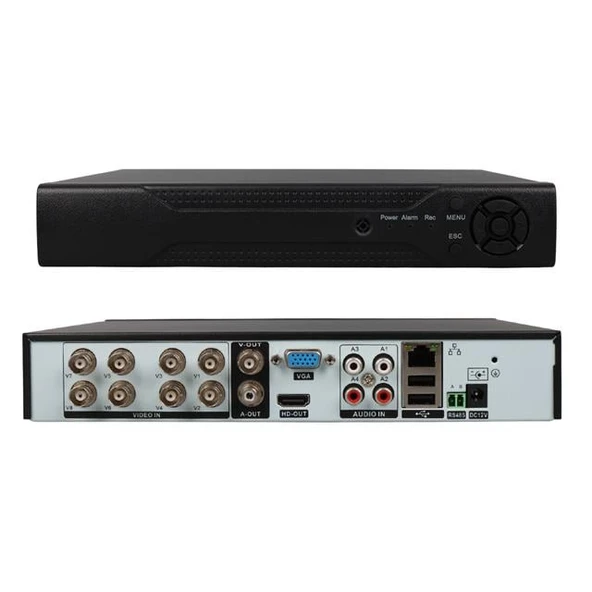 Powermaster AHD-ANALOG-TVI-CVI 1080N 5MP Destekli 8 Kanal Dvr-Xvr Kayıt Cihazı - Resim 3