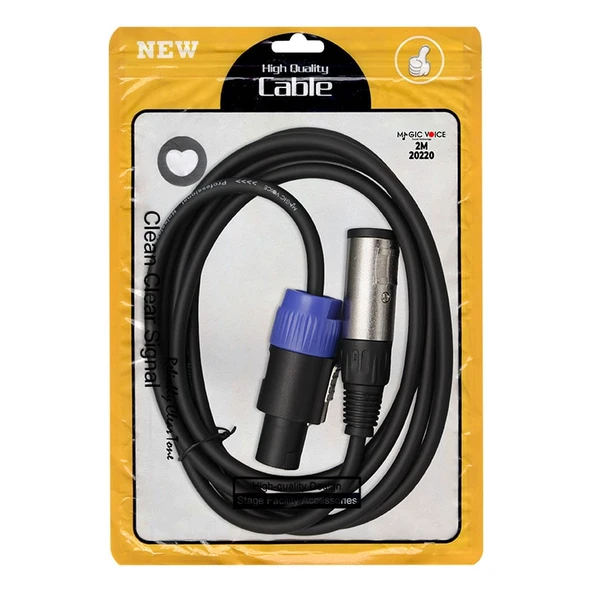 MAGİCVOİCE - LD384 SPECON ERKEK - CANON DİŞİ ÇEVİRİCİ 2 METRE KABLO - Resim 2