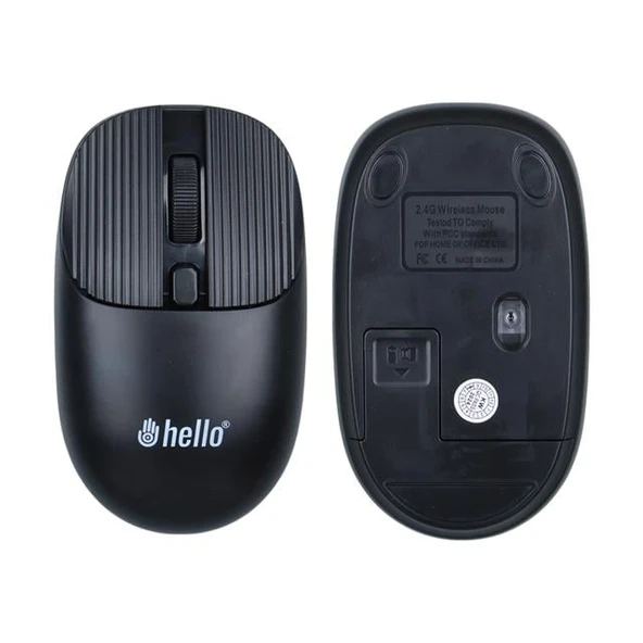 Hello HL-21808 Siyah 1000 DPI 2.4Ghz Kablosuz Bluetooth Mouse - Resim 2