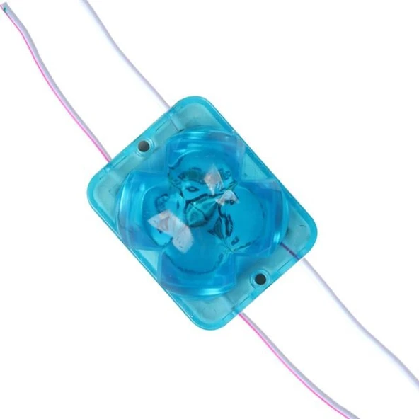 Powermaster PM-14713 12 Volt 2 Watt Mavi Yanıp Sönen Çakar 4333-3030 Modül Led 43x33x28mm - Resim 2
