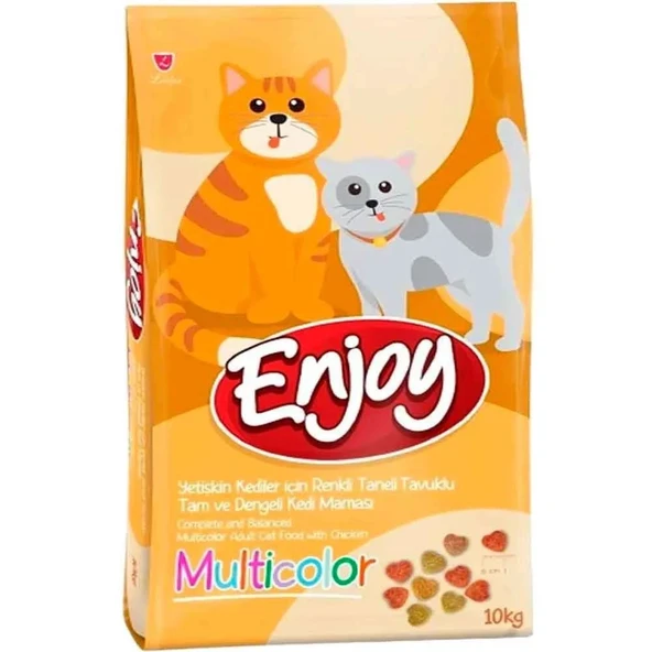 Enjoy Multicolor Tavuklu Kedi Maması 10 kg ürün görseli 1