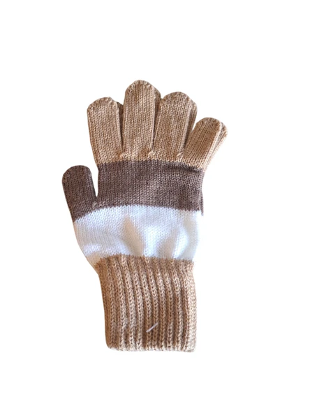 Garson beden Erkek Çocuk Eldiven Kahverengi - 8-12 yaş - Resim 3