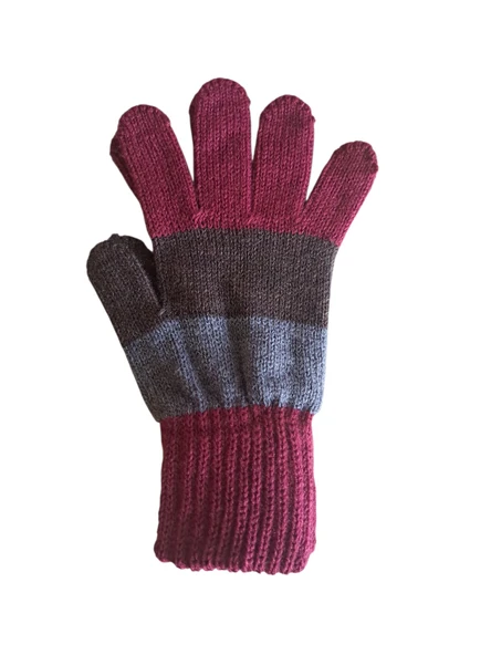 Garson beden Erkek Çocuk Eldiven Bordo - 8-12 yaş - Resim 4