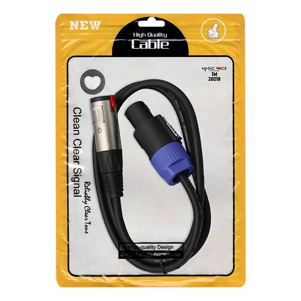 MAGİCVOİCE - LD384 SPECON ERKEK - CANON DİŞİ ÇEVİRİCİ 1 METRE KABLO - Resim 2