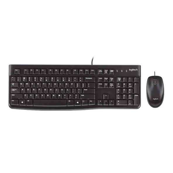 LOGITECH - MK120 USB Q SİYAH KABLOLU KLAVYE+MOUSE SET - Resim 2